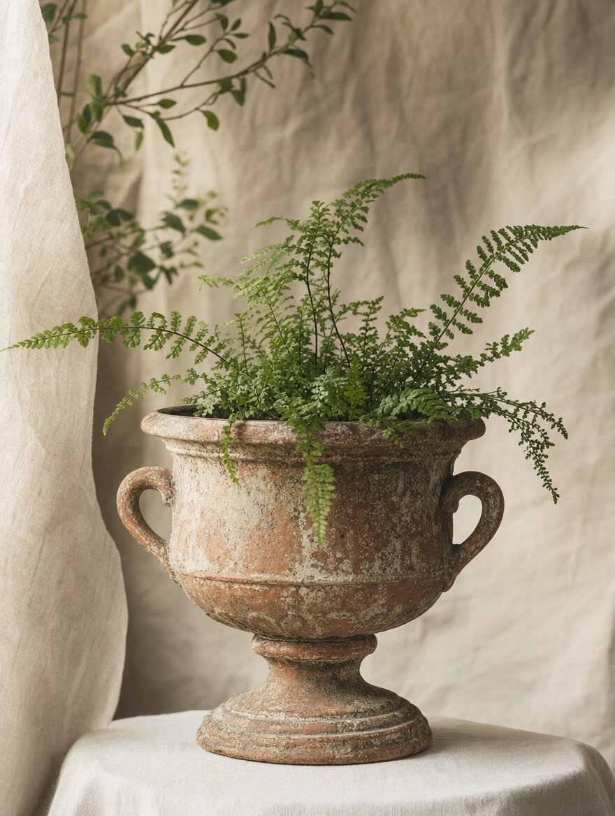 Footed Terracotta Cachepot