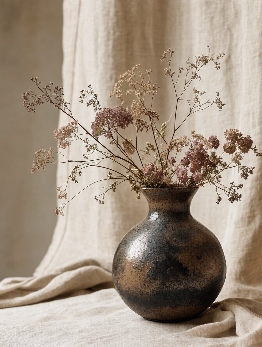 Raku Bottle Vase